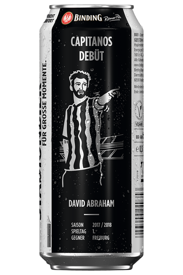 Eine Binding Römer Pils Editionsdose mit einer Illustration von David Abraham.