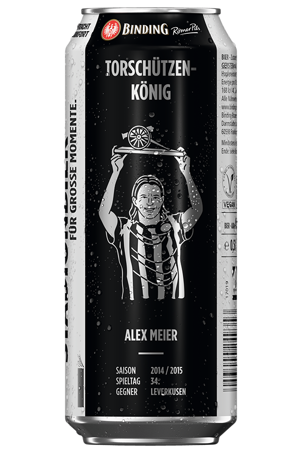 Eine Binding Römer Pils Editionsdose mit einer Illustration von Alex Meier.