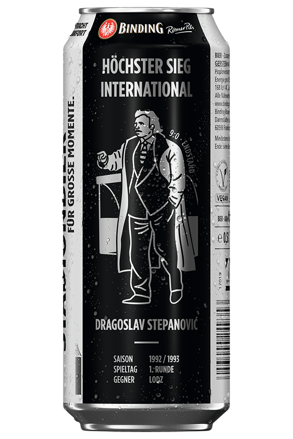 Eine Binding Römer Pils Editionsdose mit einer Illustration von Dragoslav Stepanovic.